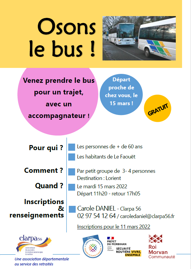 Osons le bus ! Accompagnement par le CLARPA 56 !