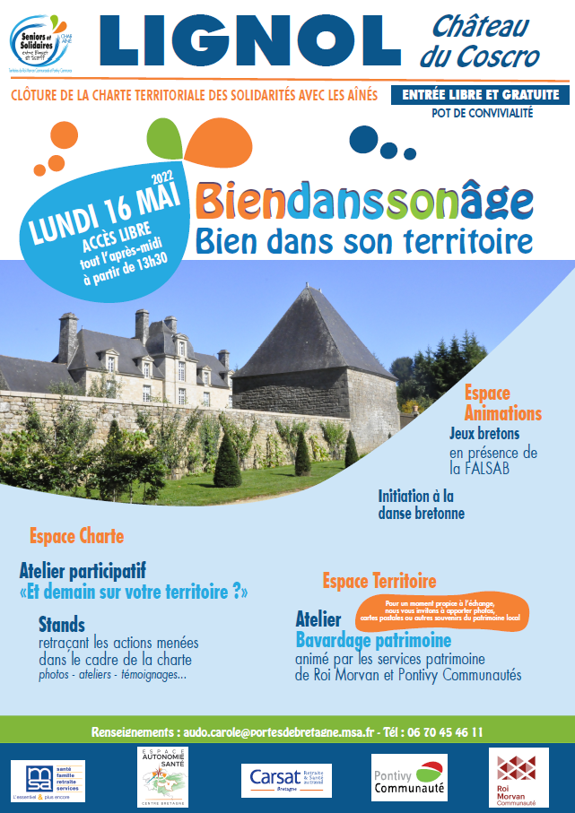 Clôture de la Charte territoriale des solidarités avec les aînés « Seniors et solidaires entre Blavet et Scorff »