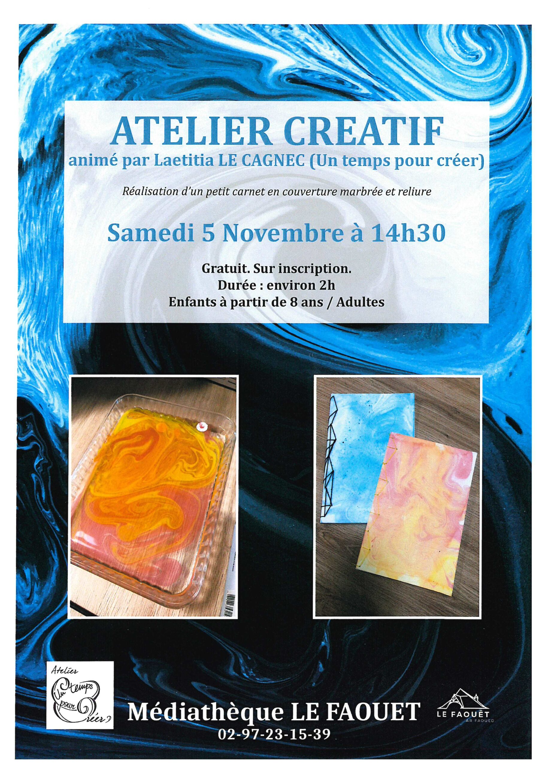 ATELIER CRÉATIF animé par Lætitia LE CAGNEC