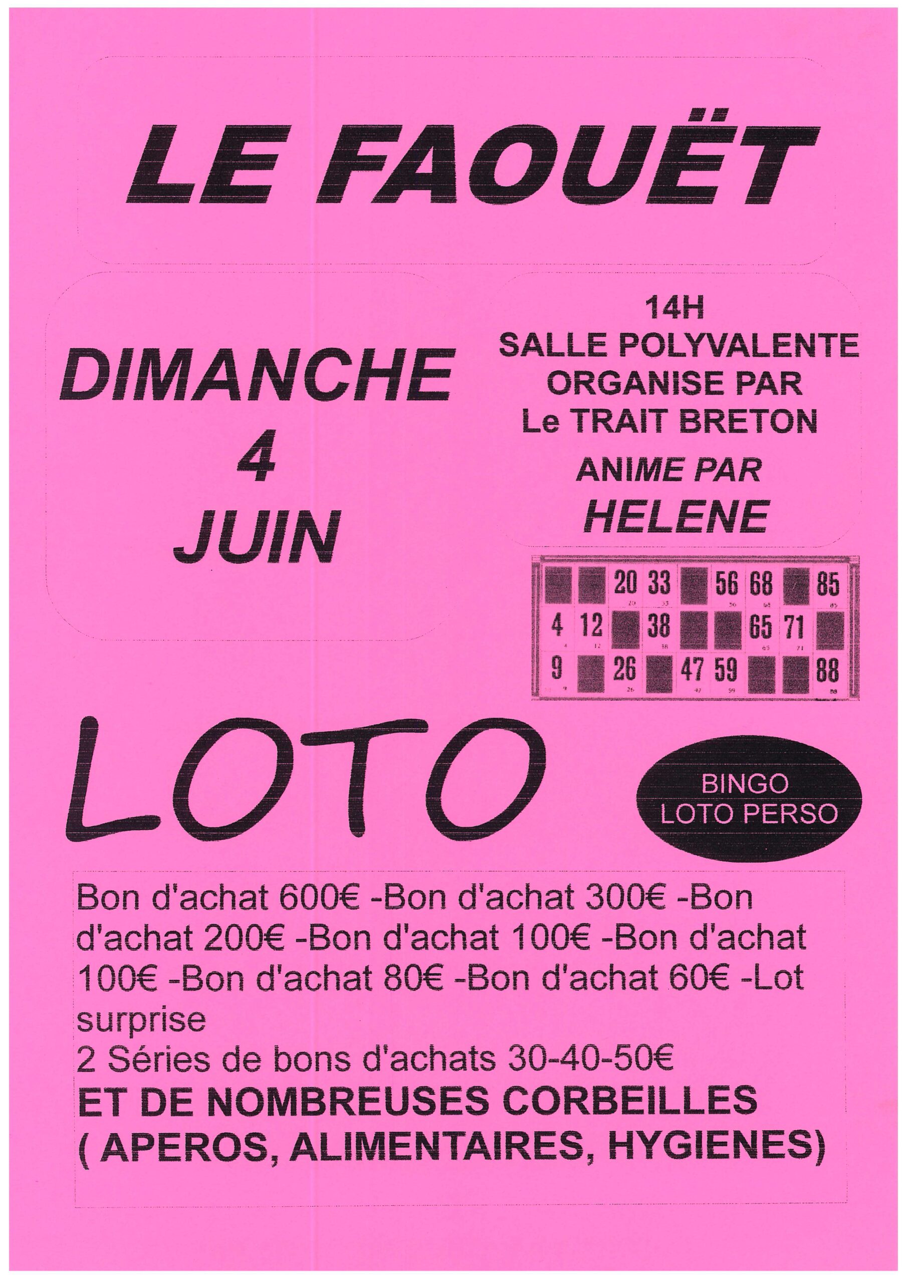 Loto du 4 juin – Trait breton Faouëtais