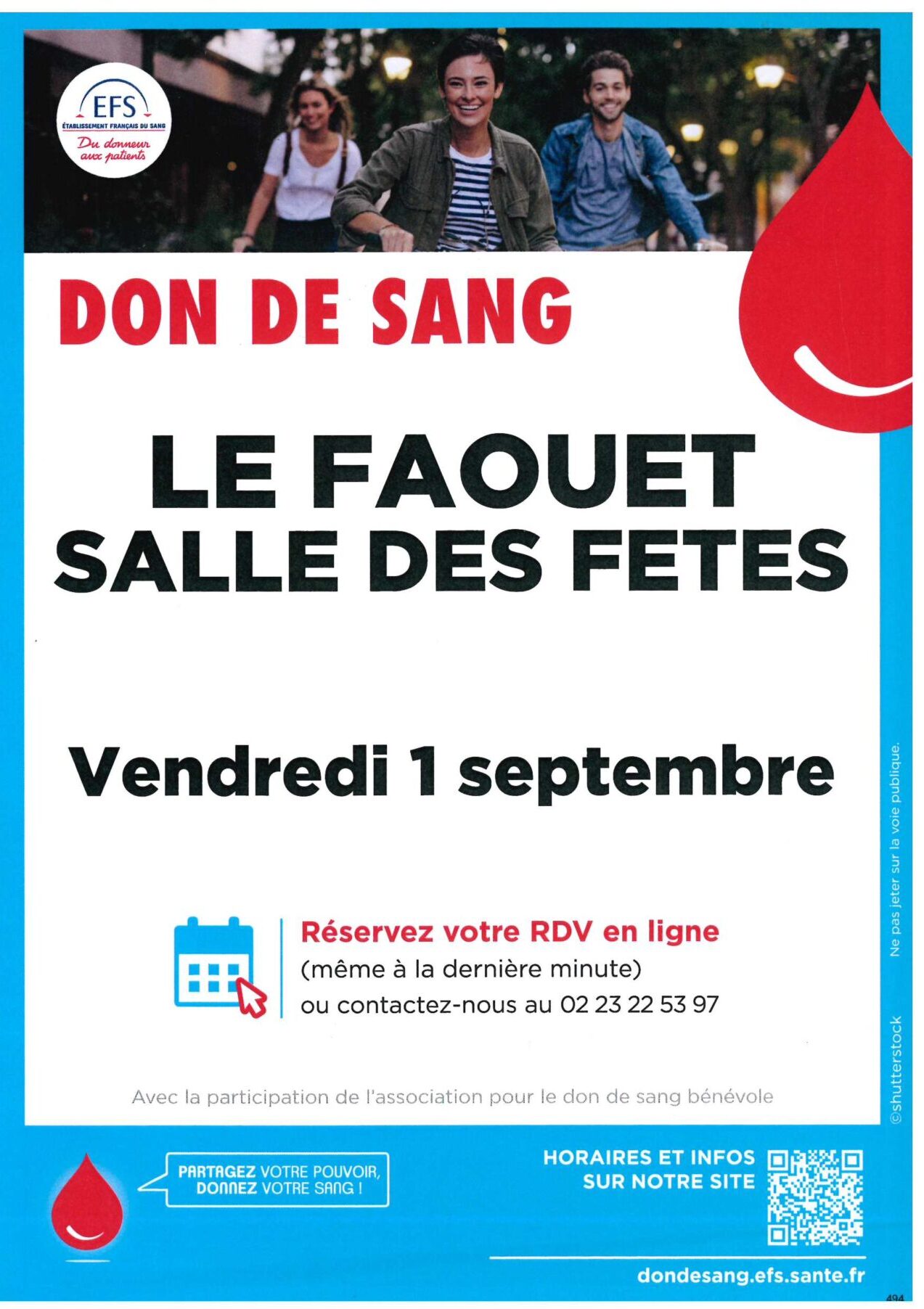 Don de sang – 1er septembre 2023