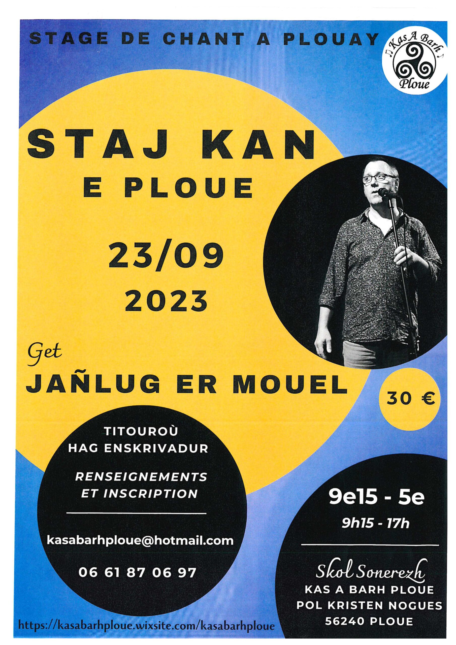 STAGE DE CHANT A PLOUAY