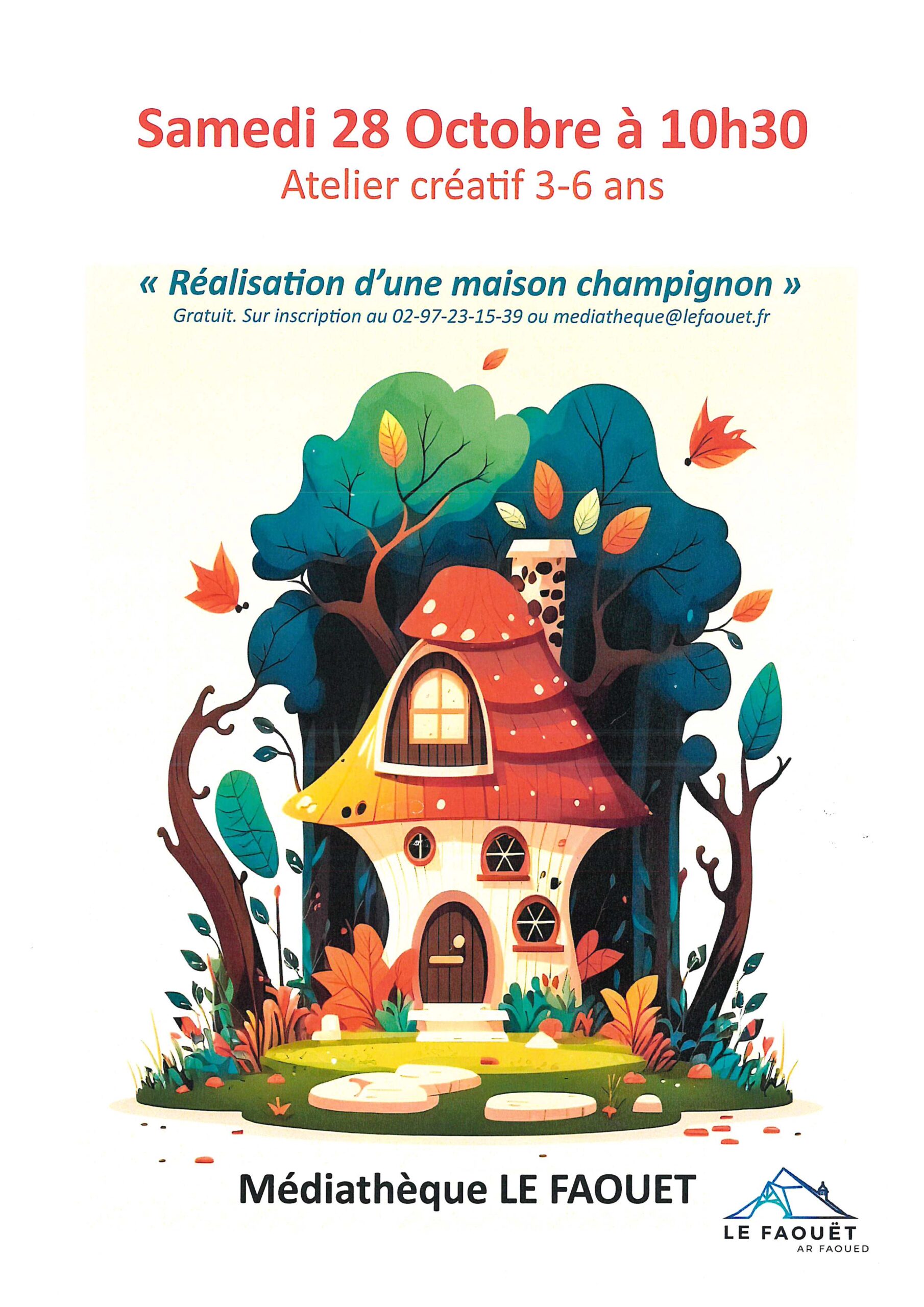 ATELIER CREATIF – REALISATION D’UNE MAISON CHAMPIGNON – MEDIATHEQUE LE FAOUET