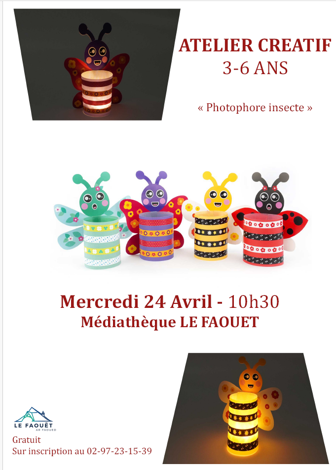 Atelier créatif 3-6 ans « photophore insecte »