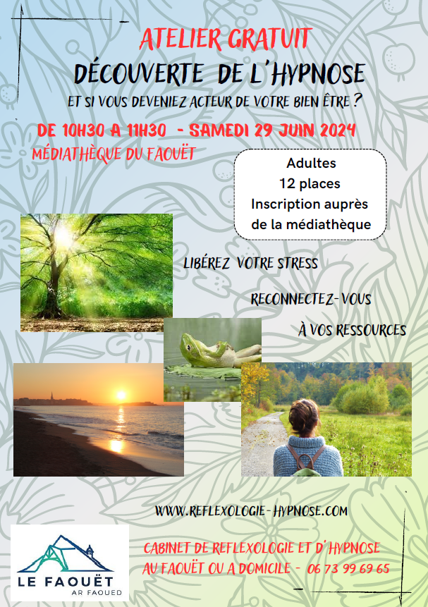 ATELIER DECOUVERTE DE L’HYPNOSE A LA MEDIATHEQUE