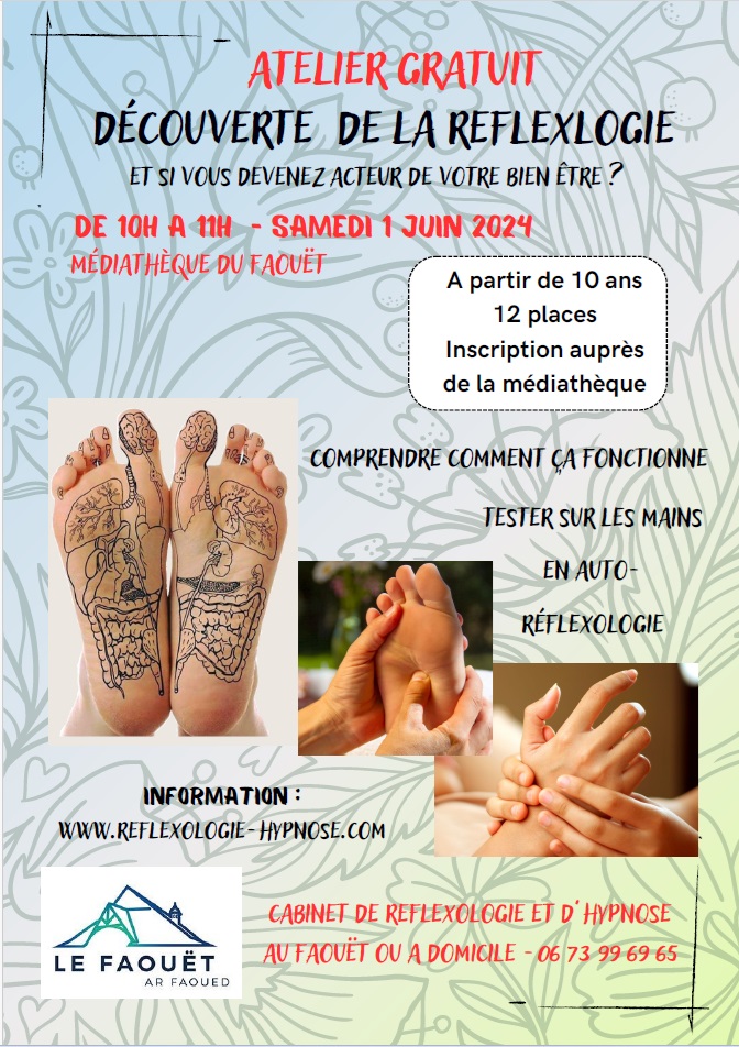 ATELIER DECOUVERTE DE LE REFLEXOLOGIE A LA MEDIATHEQUE