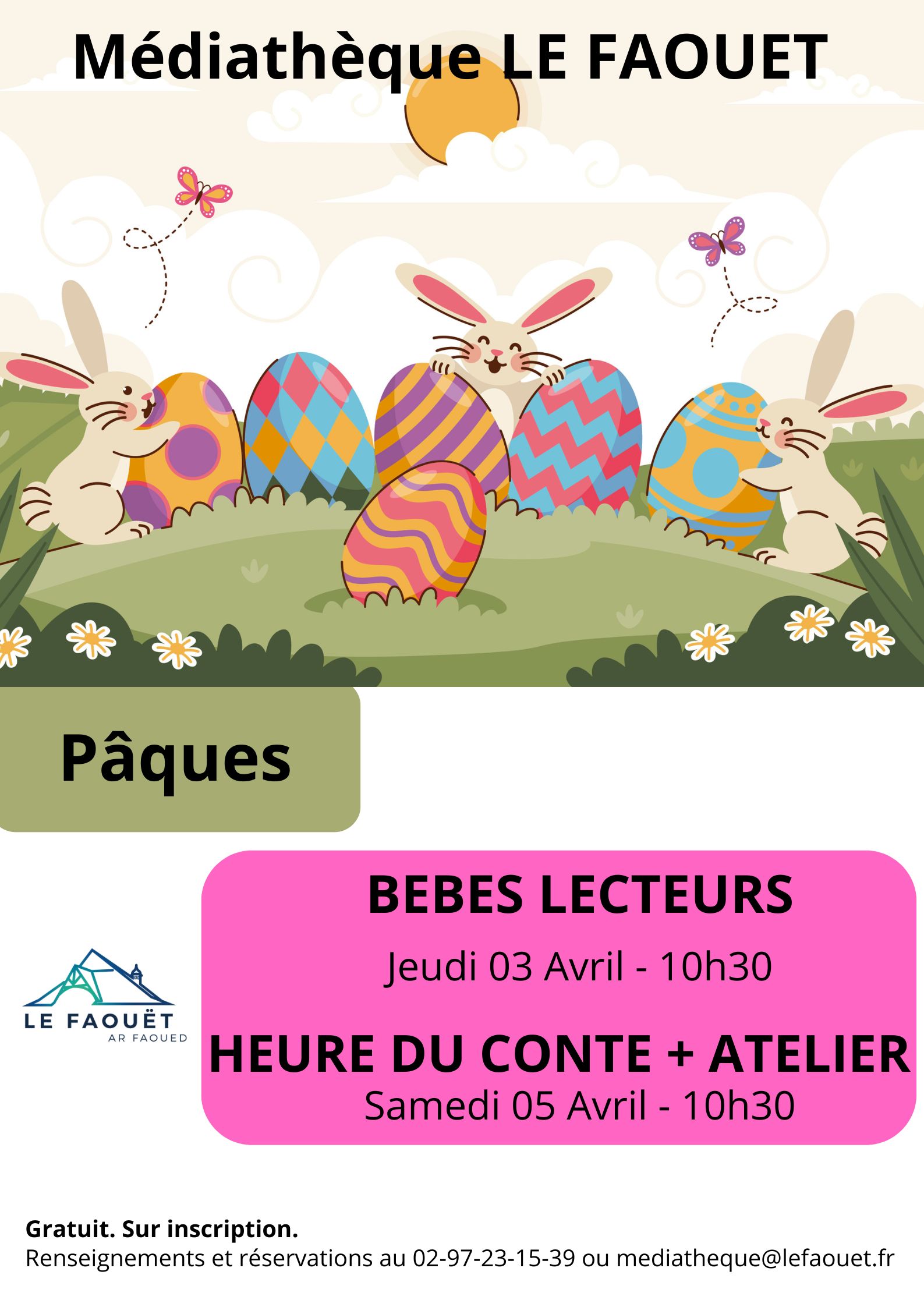 « Pâques » bébés lecteurs à la médiathèque