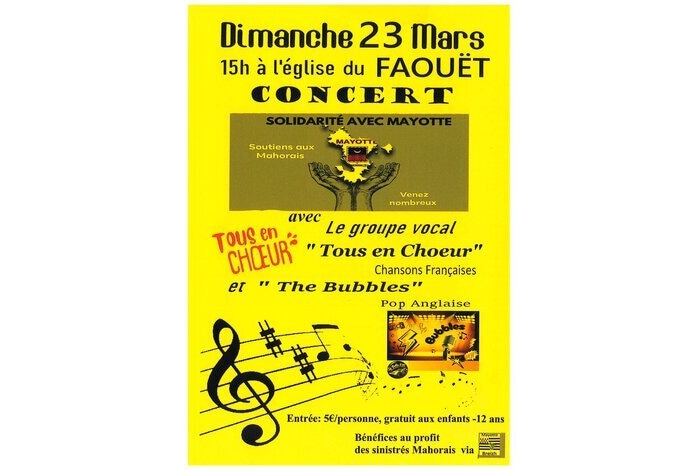 Concert à l’église du FAOUET, soutiens aux Mahorais !