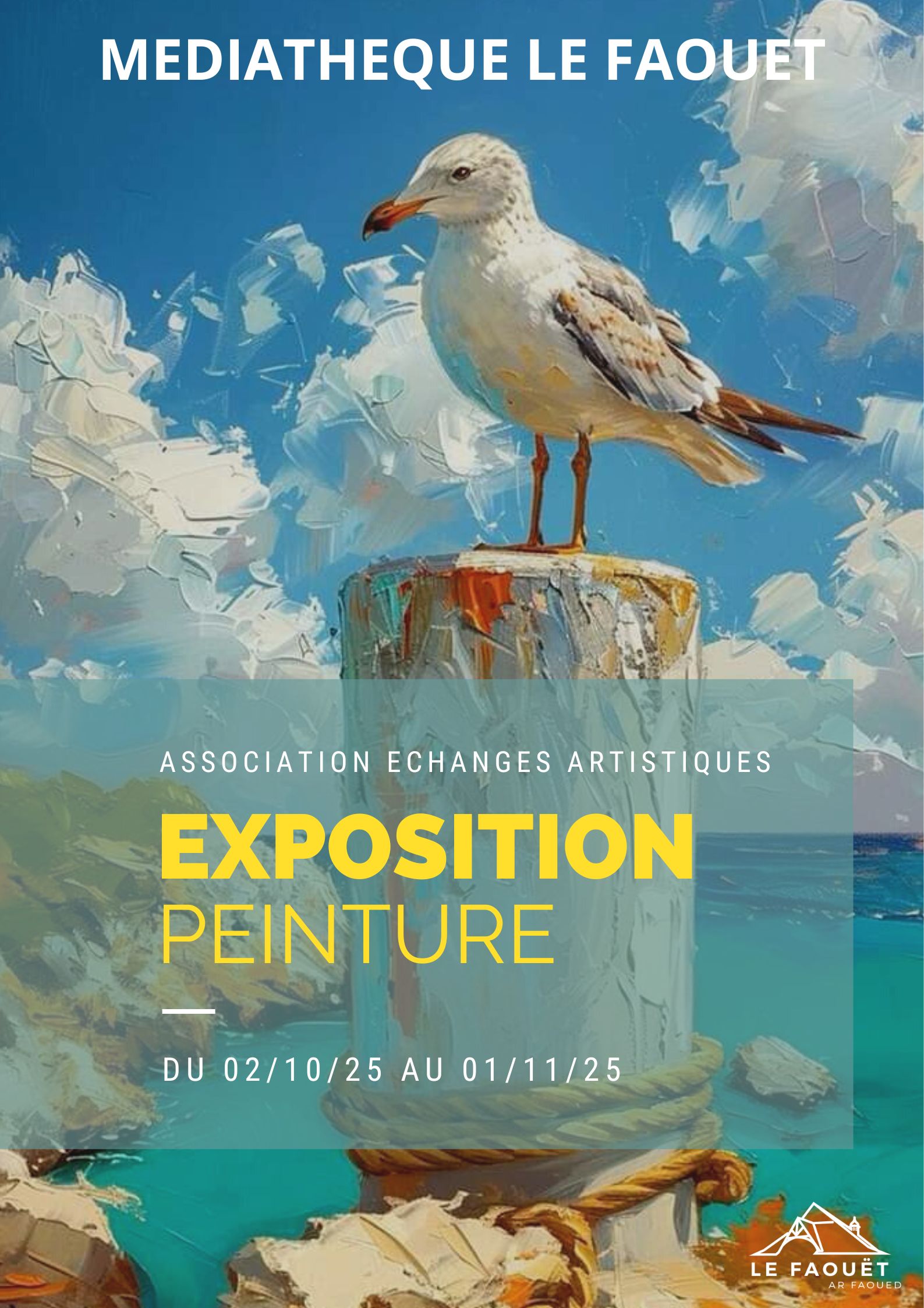 Exposition de peinture à la médiathèque de l’association échanges d’artistiques !