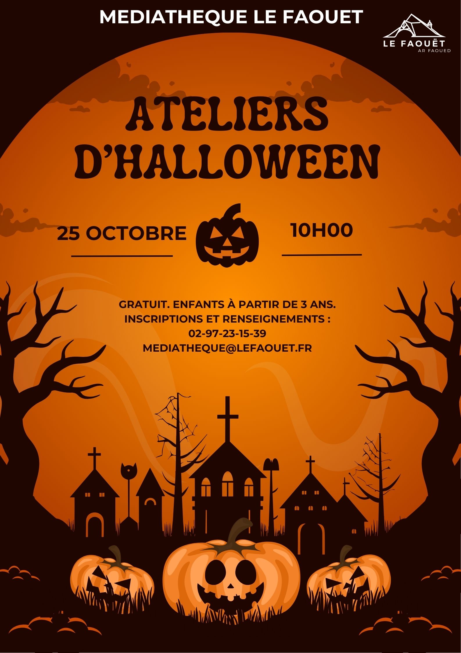 ATELIERS D’HALLOWEEN A LA MEDIATHEQUE !