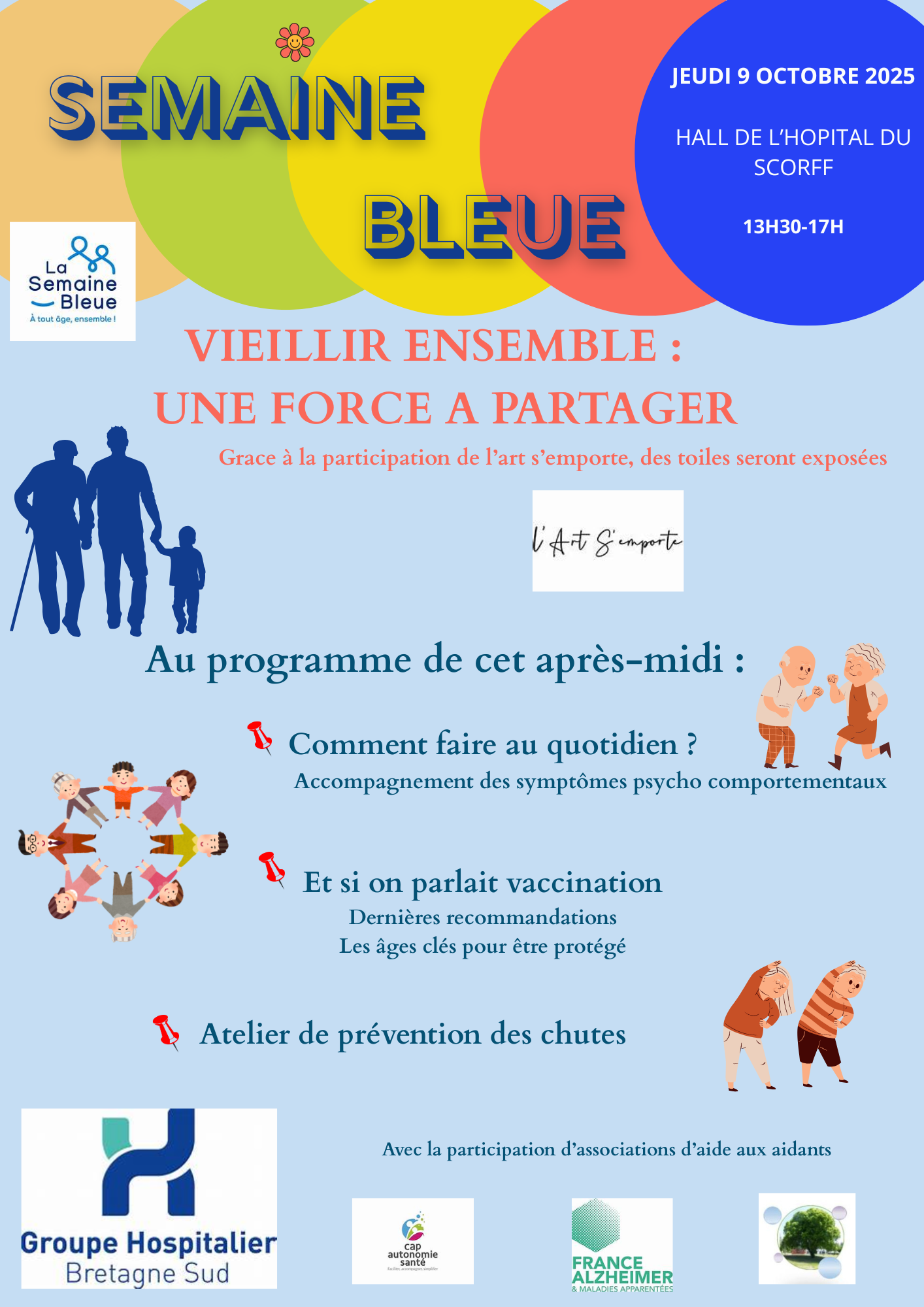 Animation semaine bleu hôpital du Scorff