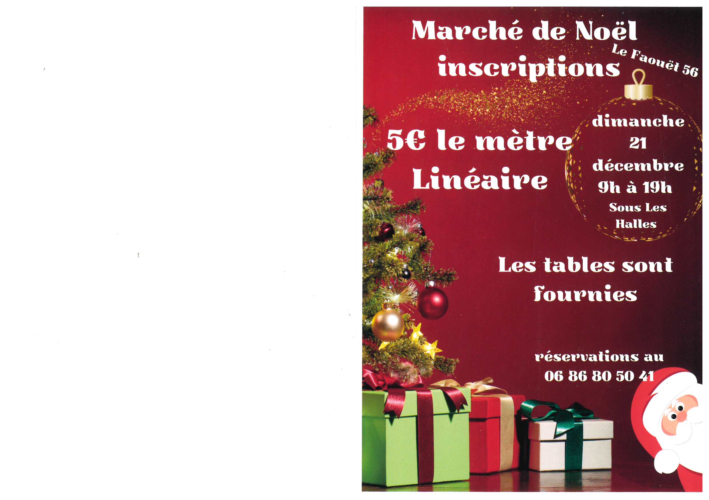 MARCHE DE NOEL – RESERVATION