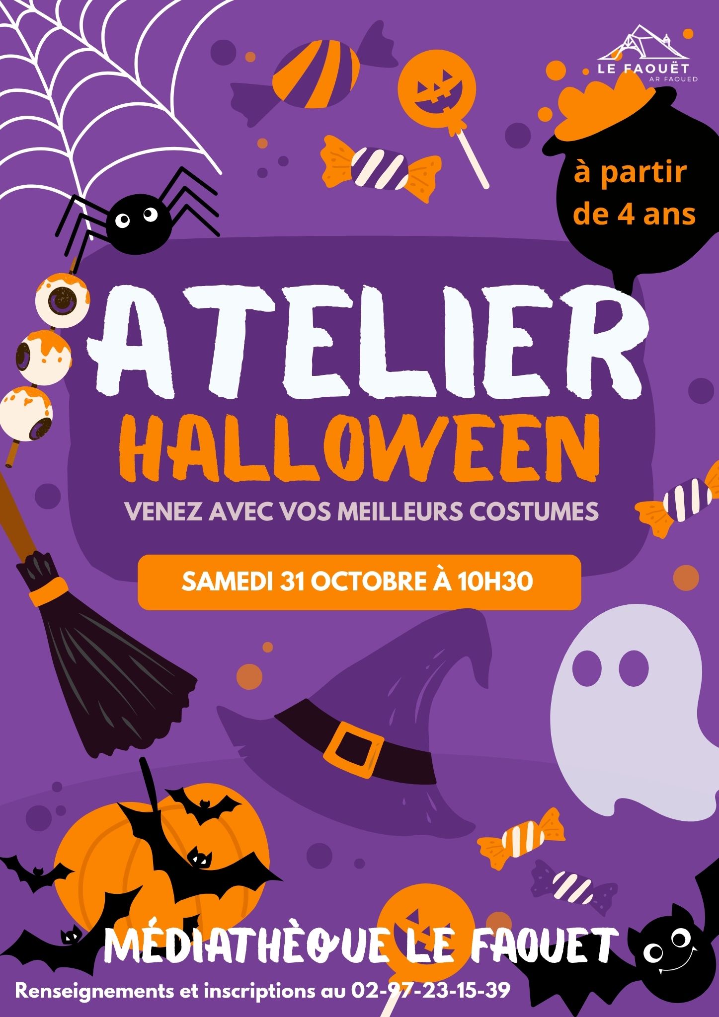 Atelier Halloween à la médiathèque !