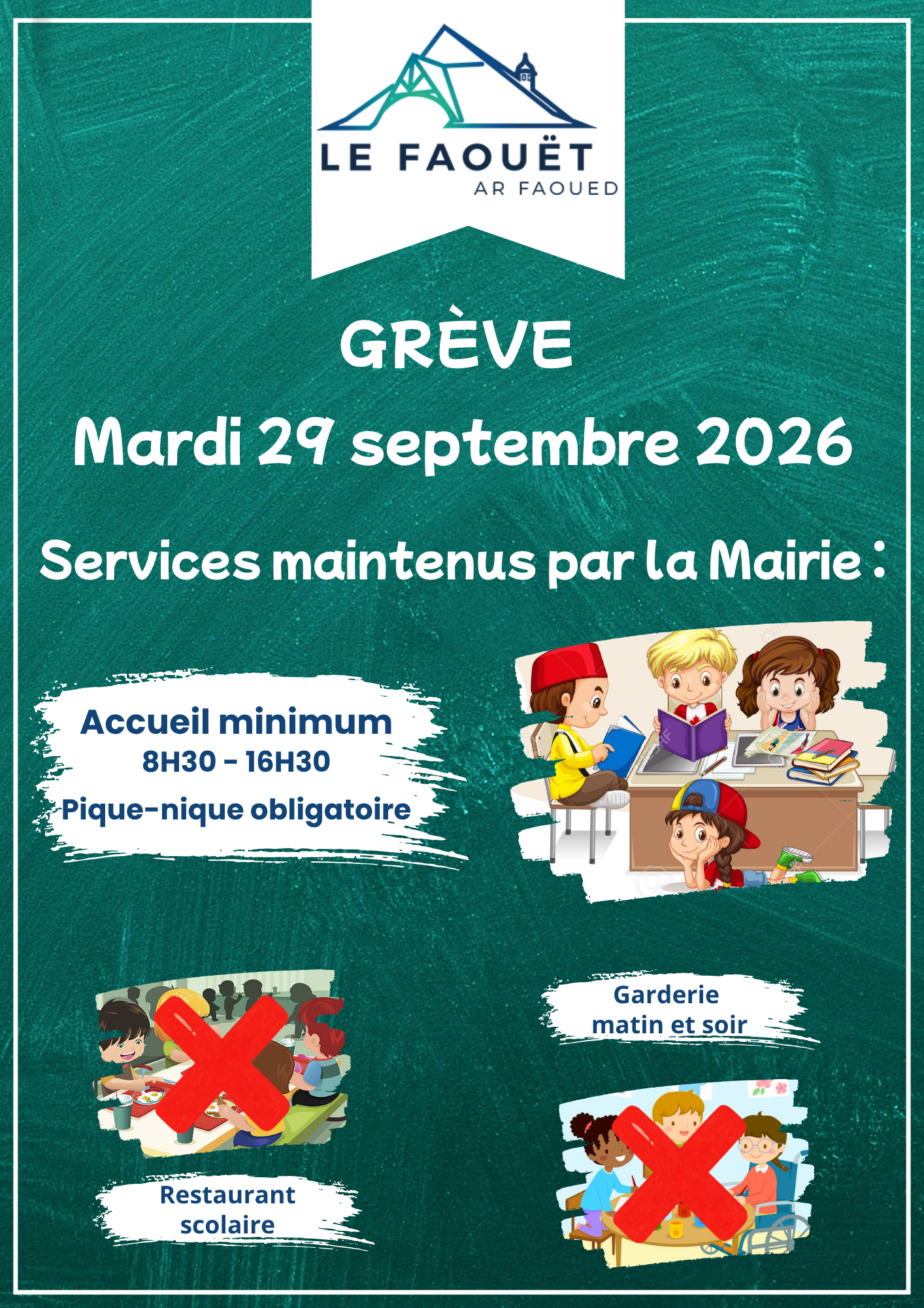 !📢 Grève scolaire – Mardi 29 septembre
